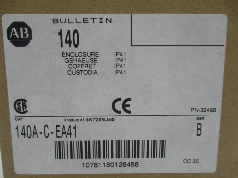 ALLEN BRADLEY 140A-C-EA41 SER. B (BR/WH) NSMP