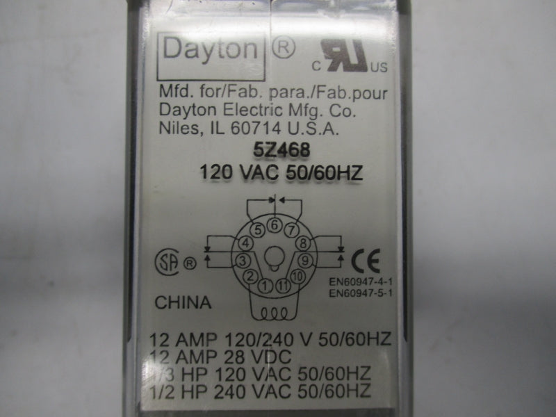 DAYTON 5Z468 120VAC 12A NSNP
