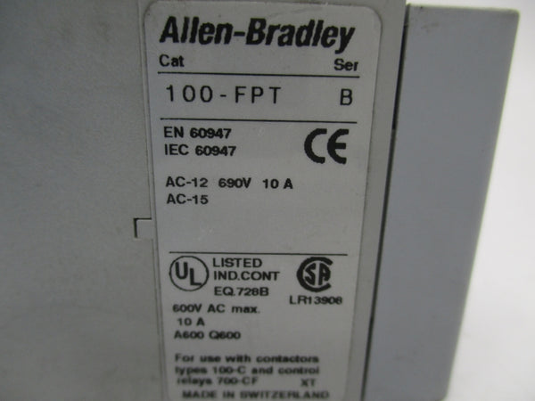 ALLEN BRADLEY 100-FPTA180 SER.B 600VAC 10A NSNP