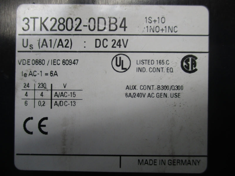 SIEMENS 3TK2802-0DB4 24VDC UNMP