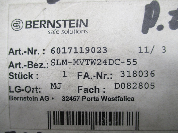 BERNSTEIN 6017119023 SLM-MVTW24DC-55 24VDC 10A NSMP