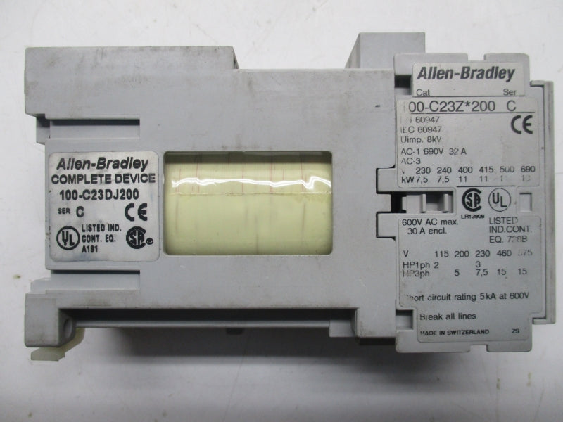 ALLEN BRADLEY 100-C23DJ200 SER.C 24VDC UNMP