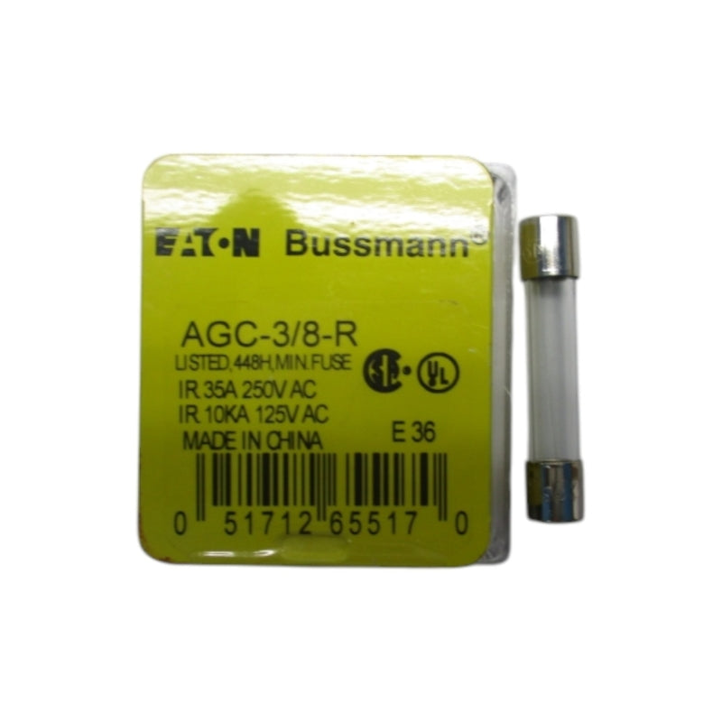 EATON AGC-3/8-R 250VAC 0.38A (PKG OF 5) NSMP