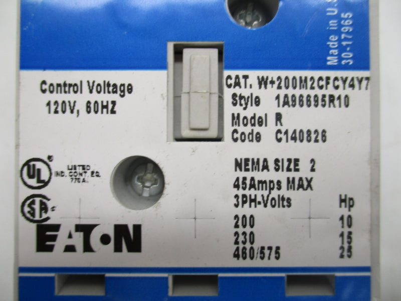 EATON W+200M2CFCY4Y7 120V 45A NSNP