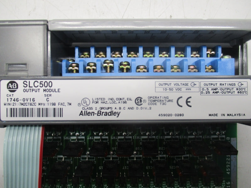 ALLEN BRADLEY 1746-OV16 SER. C 10-50VDC (BR/WH) NSMP