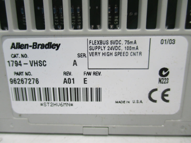ALLEN BRADLEY 1794-VHSC SER. A F/W E REV. A01 24VDC NSNP