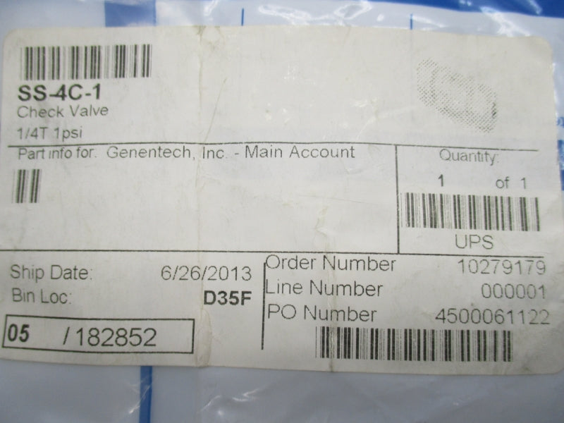GENENTECH SS-4C-1 1PSI NSMP