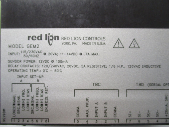 RED LION CONTROLS GEM2 115/230VAC NSNP
