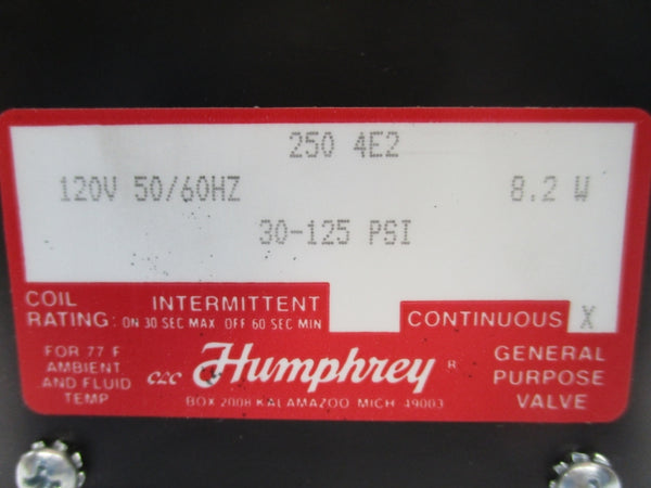 HUMPHREY 250-4E2 120V 30-125PSI NSMP