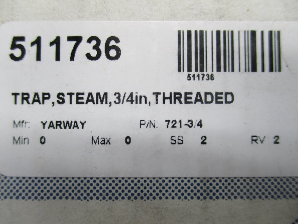 YARWAY 711/721 600PSI 750F NSMP