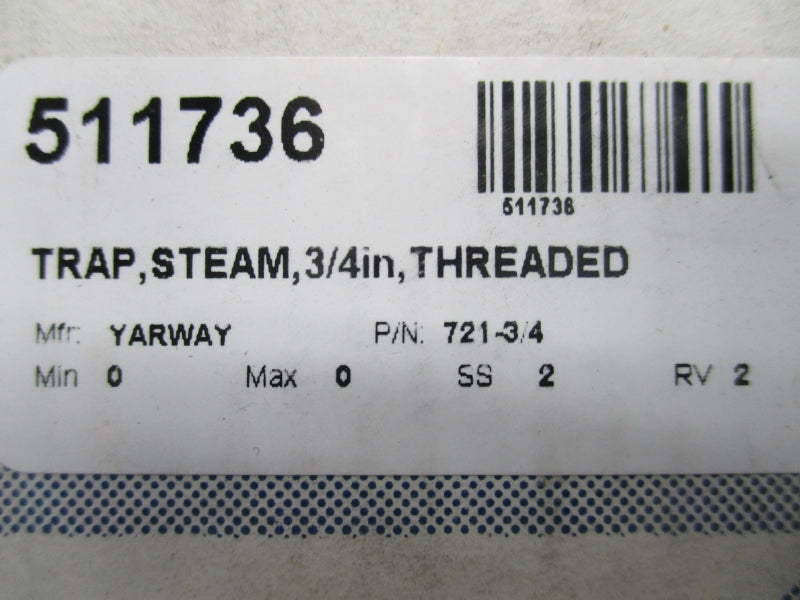 YARWAY 711/721 600PSI 750F NSMP