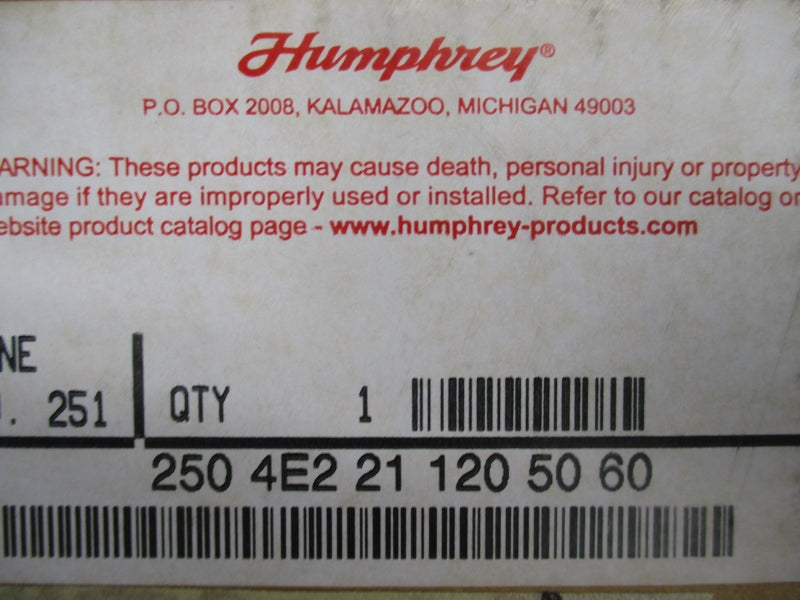 HUMPHREY 2504E221 120V 30-125PSI NSMP