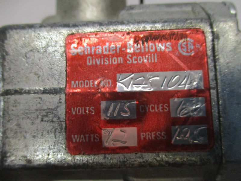 SCHRADER-BELLOWS K125104 115V UNMP