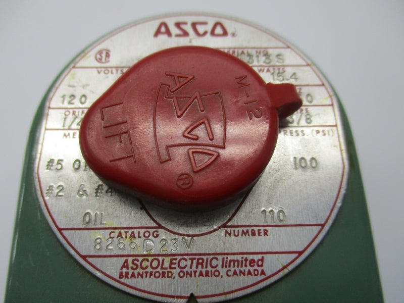 ASCO 8266D23V 120V 110PSI 3/8" UNMP