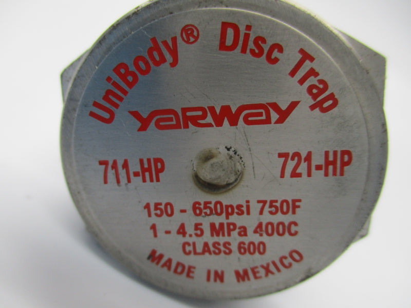 YARWAY 711-HP/721-HP 150-650PSI 750F (AS IS) UNMP
