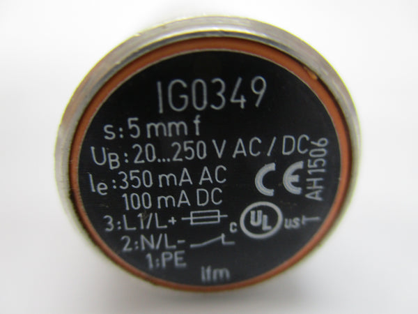 IFM EFECTOR IG0349 IGB2005-BBOA/SL/LS-100AK 20-250VAC/DC NSNP