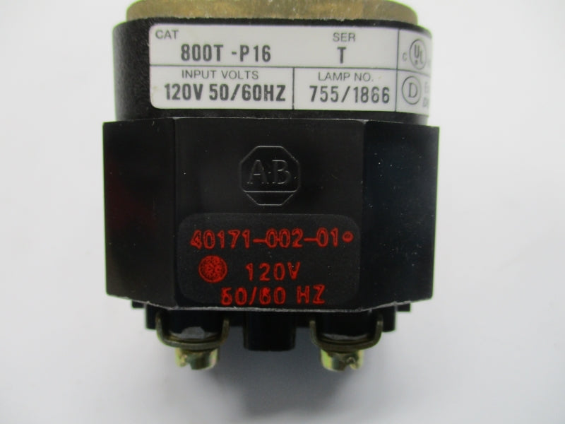 ALLEN BRADLEY 800T-P16R SER. T 120V (WH) (NO LENS) NSMP