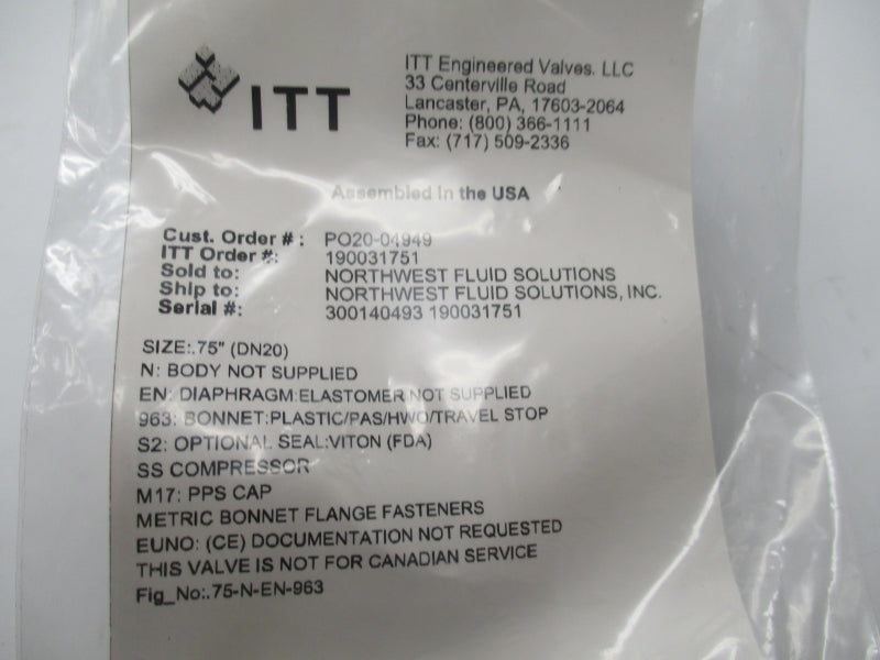 ITT 75-N-EN-963 NSNP