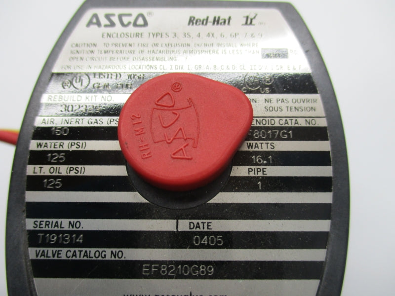 ASCO EF8210G89 125-160PSI NSNP