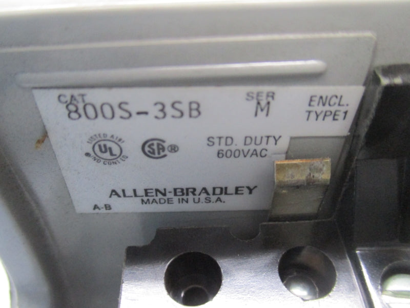 ALLEN BRADLEY 800S-3SB SER. M NSNP