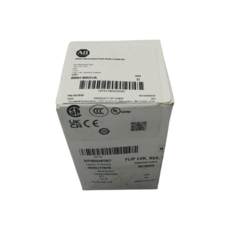 ALLEN BRADLEY 800H-WK61A SER. D (WH) NSFS