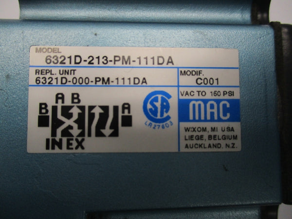 MAC 6321D-213-PM-111DA 150PSI UNMP