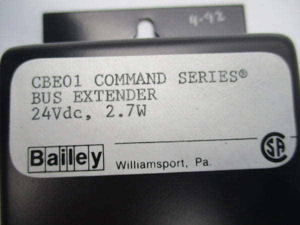 BAILEY CONTROLS CBE01 24VDC NSMP