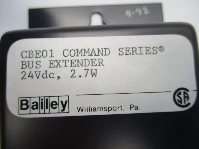 BAILEY CONTROLS CBE01 24VDC NSMP