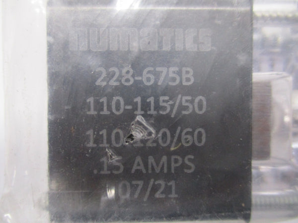 NUMATICS 228-675B 110-120V .15A NSNP
