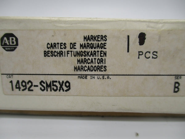 ALLEN BRADLEY 1492-SM5X9 SER. B (PKG OF 4) (WH) NSMP