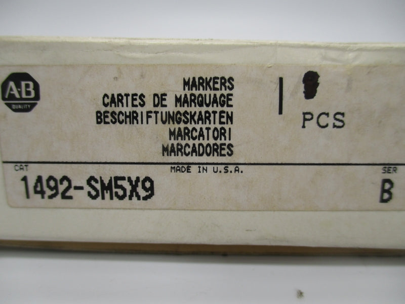 ALLEN BRADLEY 1492-SM5X9 SER. B (PKG OF 4) (WH) NSMP
