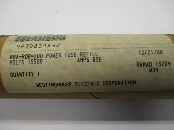 WESTINGHOUSE RBA-RDB-200 423D814A32 15500V 65EA NSNP