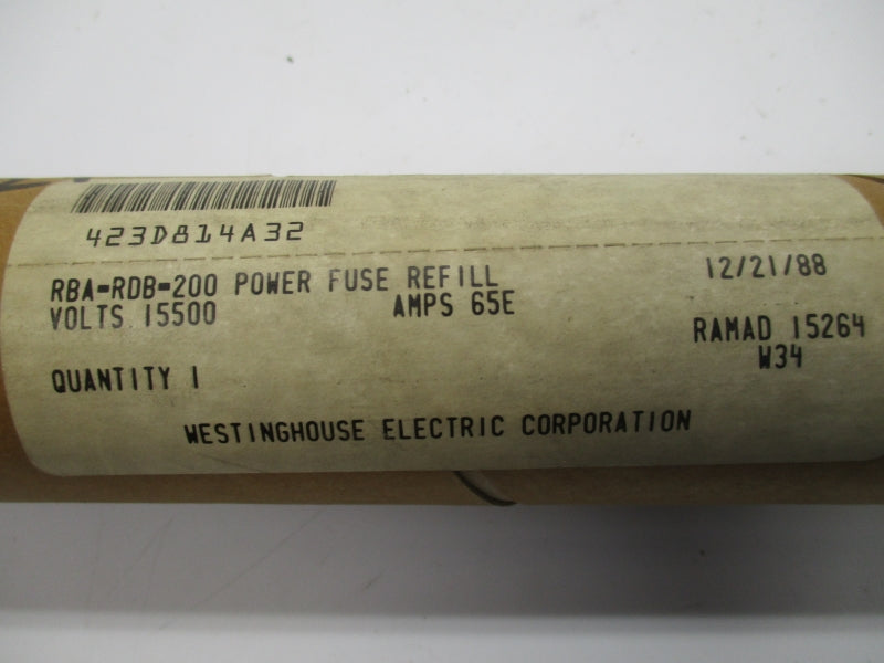 WESTINGHOUSE RBA-RDB-200 423D814A32 15500V 65EA NSNP