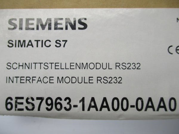 SIEMENS 6ES7963-1AA00-0AA0 VER. 02 NSFS