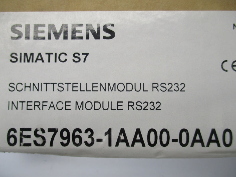 SIEMENS 6ES7963-1AA00-0AA0 VER. 02 NSFS