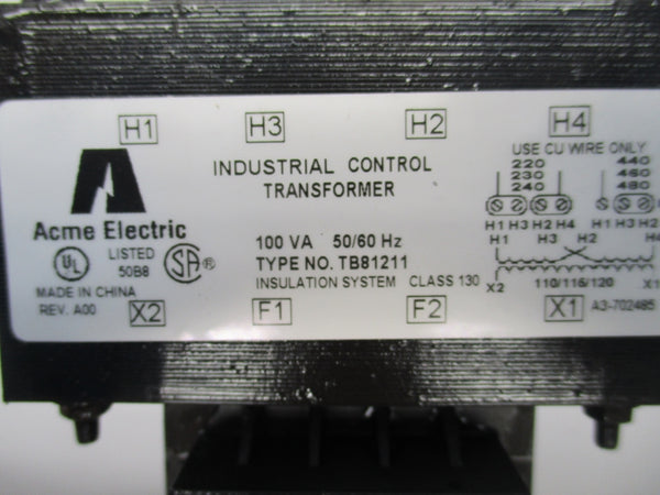 ACME ELECTRIC TB81211 110/115/120V NSMP