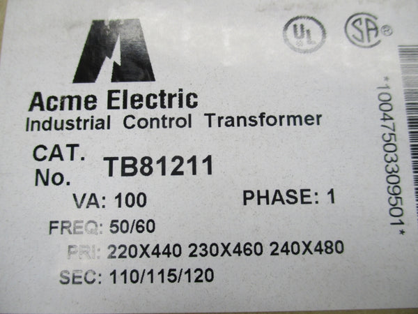 ACME ELECTRIC TB81211 110/115/120V NSMP