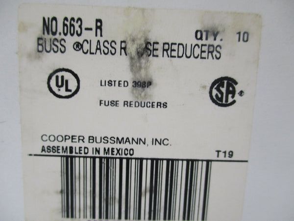 BUSSMAN 663-R 600V 30A (WH) (PKG OF 10) NSMP
