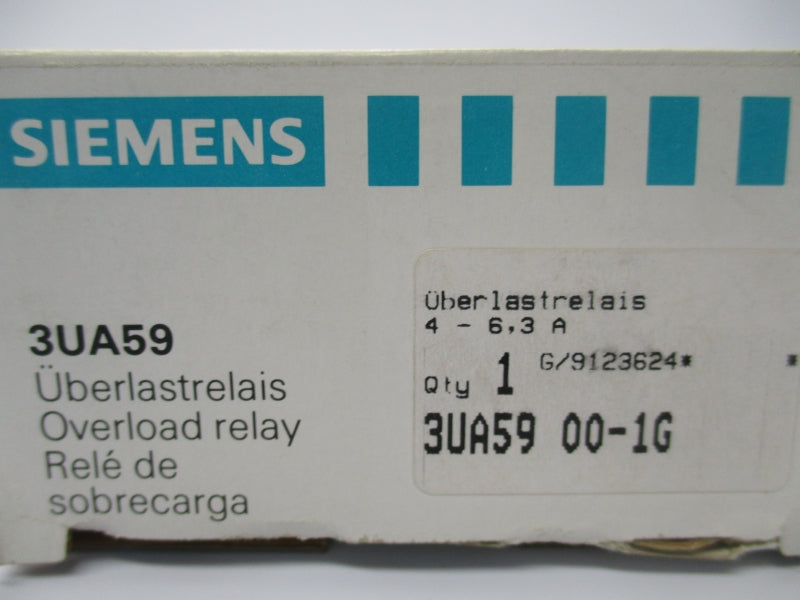 SIEMENS 3UA5900-1G 600VAC 4-6.3A NSMP