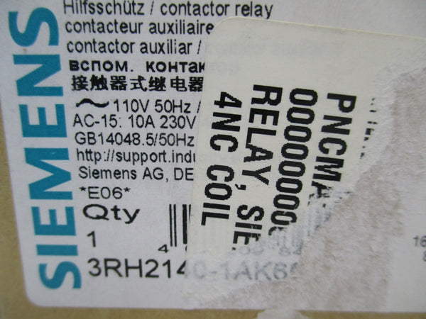 SIEMENS 3RH2140-1AK60 110/120V 10A NSMP