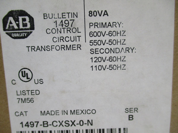 ALLEN BRADLEY 1497-B-CXSX-0-N SER. B 600V NSMP