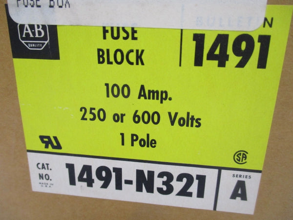 ALLEN BRADLEY 1491-N321 SER. A 250-600V 100A (BR/YL) NSMP