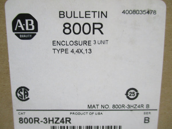 ALLEN BRADLEY 800R-3HZ4R SER. B (BR/WH) NSMP