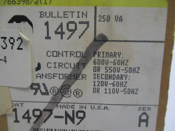 ALLEN BRADLEY 1497-N9 SER. A 550-600V 2.25A NSMP