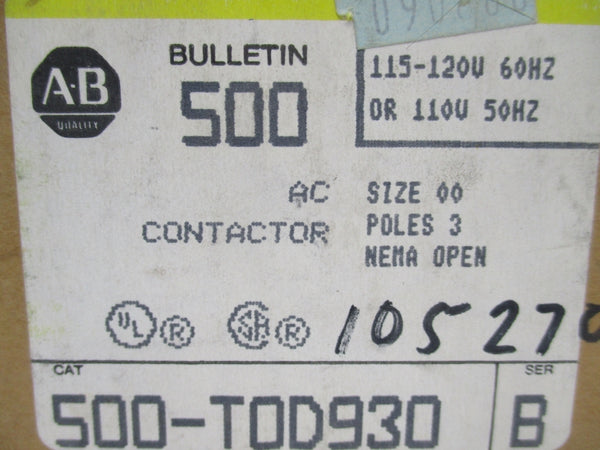 ALLEN BRADLEY 500-TOD930 SER. B 110/120V (BR/YL) NSMP