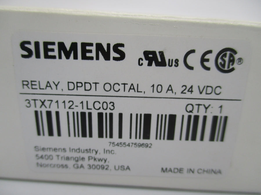 SIEMENS 3TX7112-1LC03 24VDC 10A NSMP