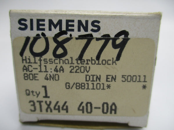 SIEMENS 3TX4440-0A 220V 4A NSMP