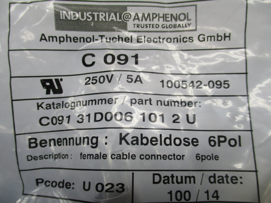AMPHENOL C09131D0061012U 250V 5A NSMP