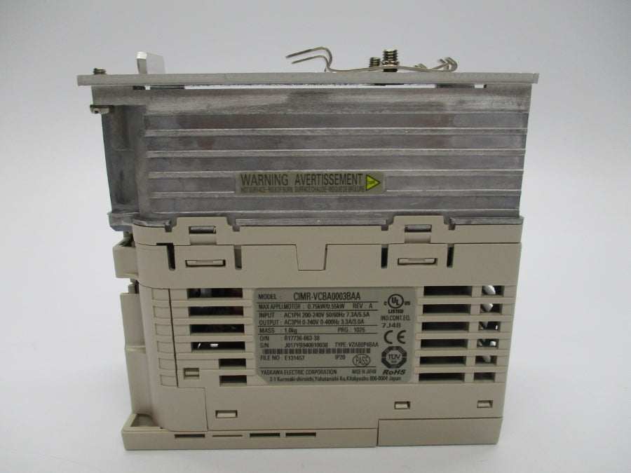 YASKAWA CIMR-VCBA0003BAA 200-240V 5.5/7.3A REV. A NSMP