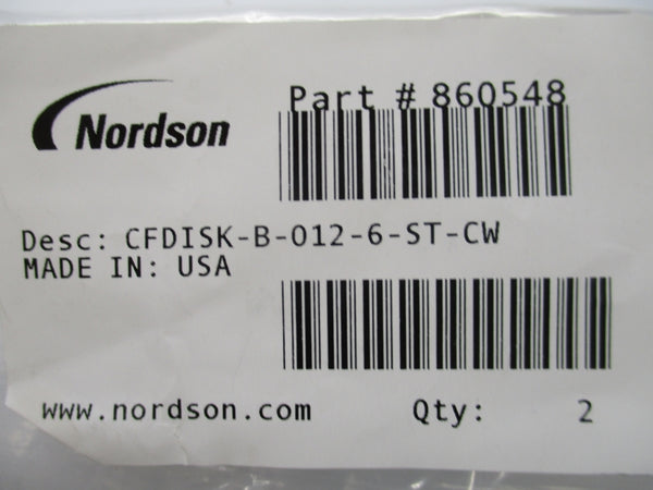 NORDSON CFDISK-B-012-6-ST-CW 860548 (PKG OF 2) NSMP